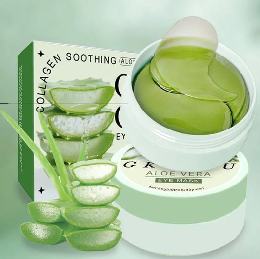 Aloe Vera & Collagen Eye Patches – 60pcs Hydrating & Firming Under-Eye Masks for Dark Circles