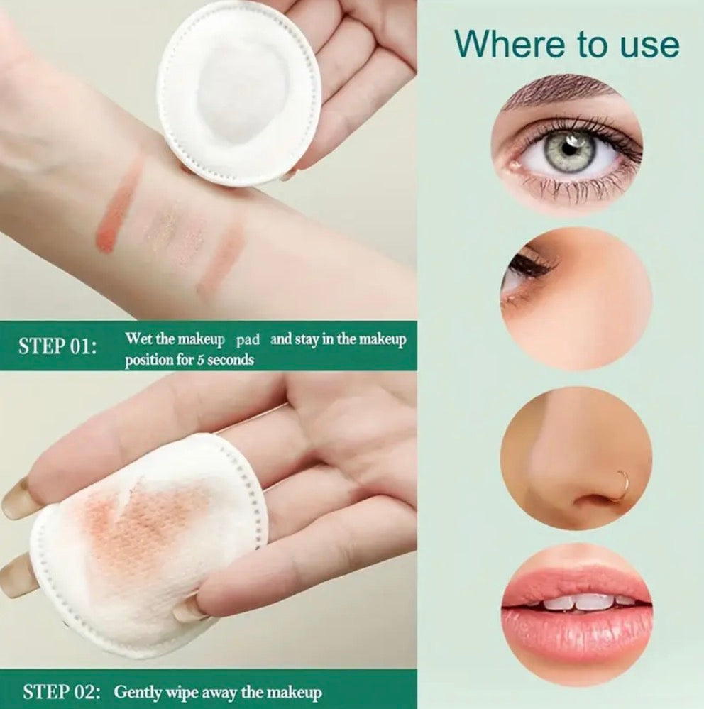 100pcs Ultra-Soft Disposable Facial Pads – Hypoallergenic Makeup Remover & Skincare Wipes
