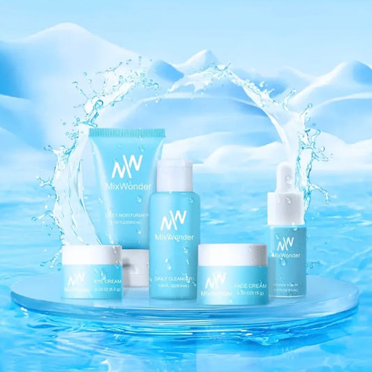 MixWonder Skincare Set – Complete Hydrating Care with Cleanser, Serum, Moisturizer & Eye Cream