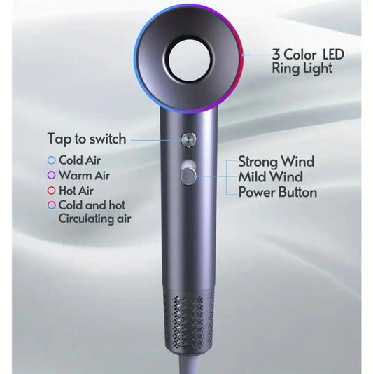 Salon-Grade High-Speed Hair Dryer – 3-Min Fast Dry, No Heat Damage, Lightweight & Quiet Amorae Beauty