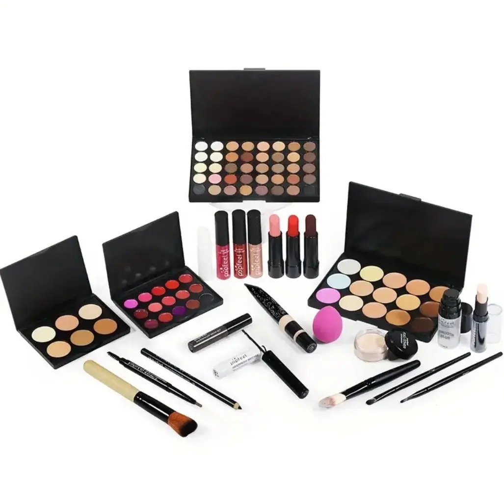 POPFEEL All-in-One Makeup Kit – Eyeshadows, Blush, Lipsticks & Brushes Amorae Beauty