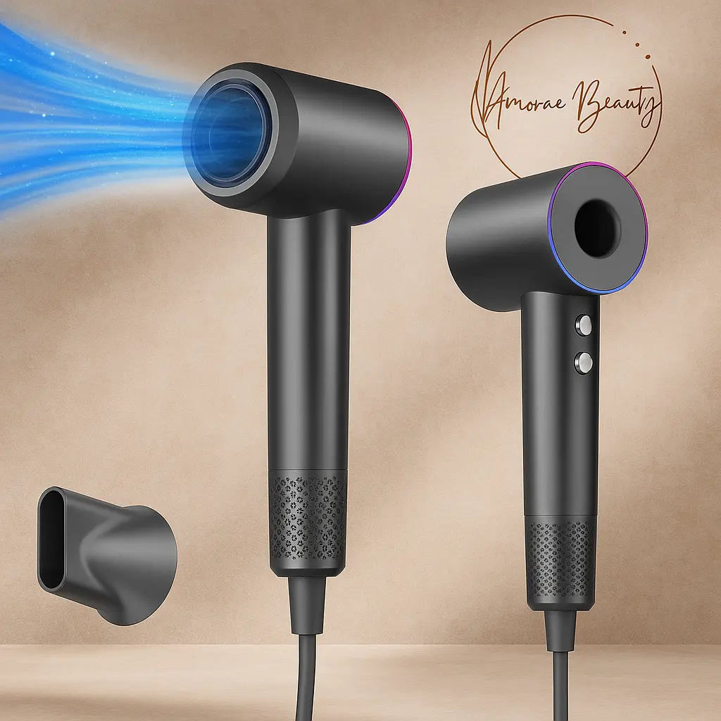 Salon-Grade High-Speed Hair Dryer – 3-Min Fast Dry, No Heat Damage, Lightweight & Quiet Amorae Beauty