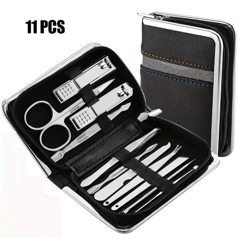 Premium Nail Clipper Kit – 11/26-Piece Professional Grooming Set for Men & Women | Manicure & Pedicure Tools for Fingernails, Toenails, and More | Travel Case Included