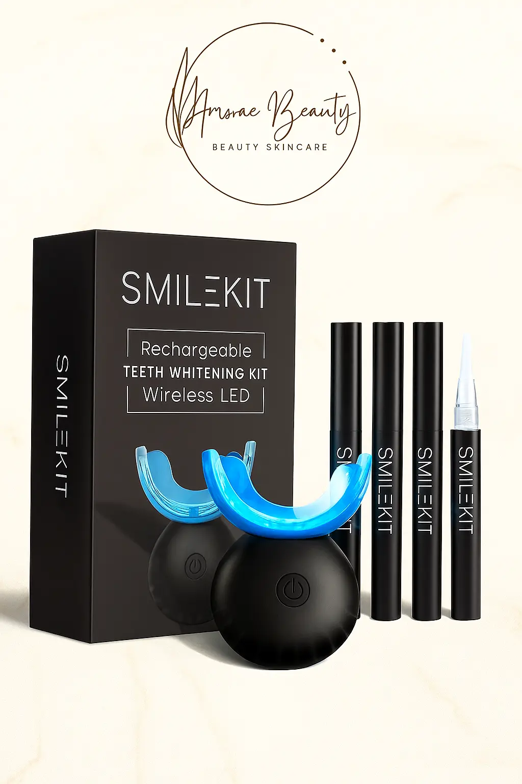 Rechargeable LED Teeth Whitening Kit Amorae Beauty