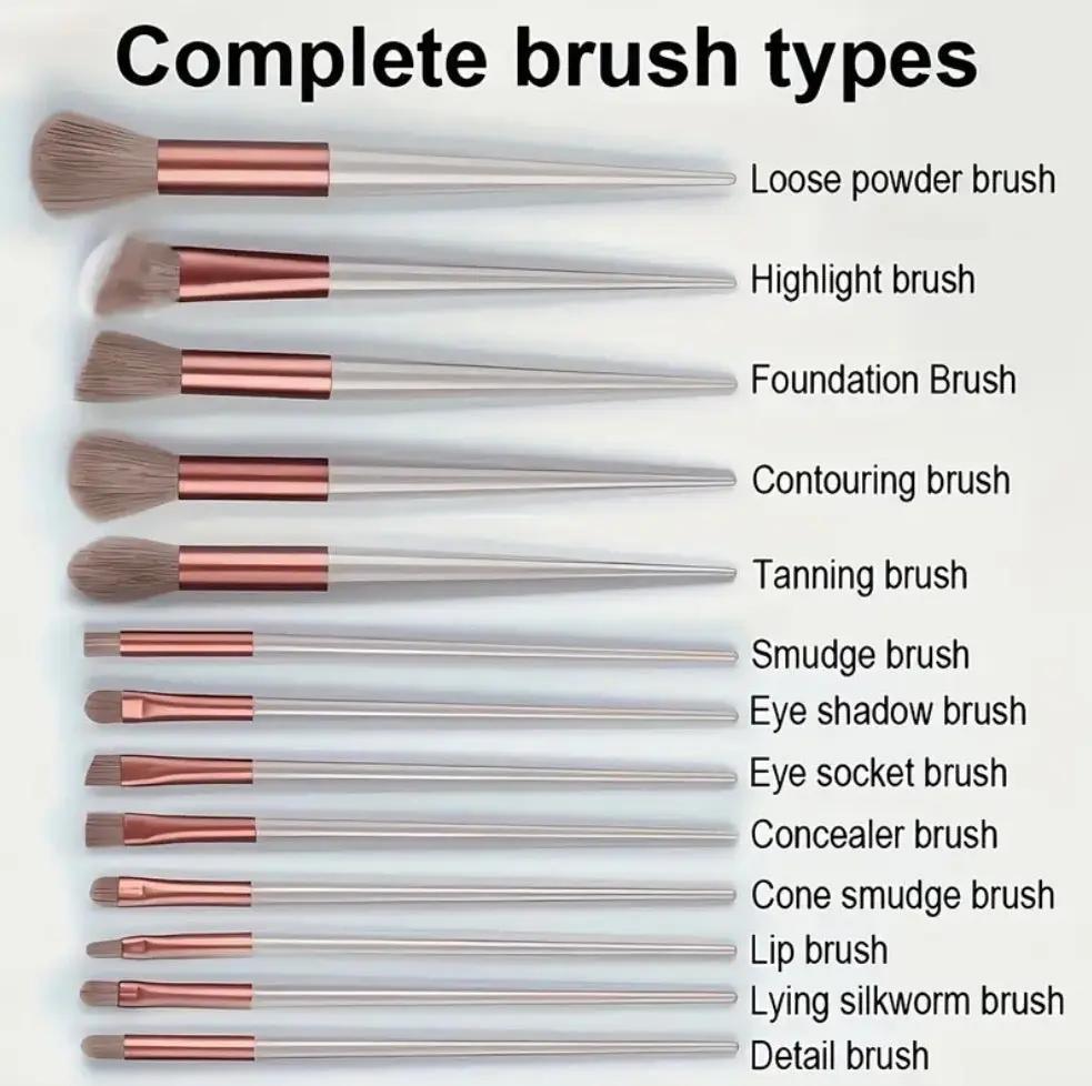 Rosé Luxe™ 13-Piece Professional Makeup Brush Set Amorae Beauty