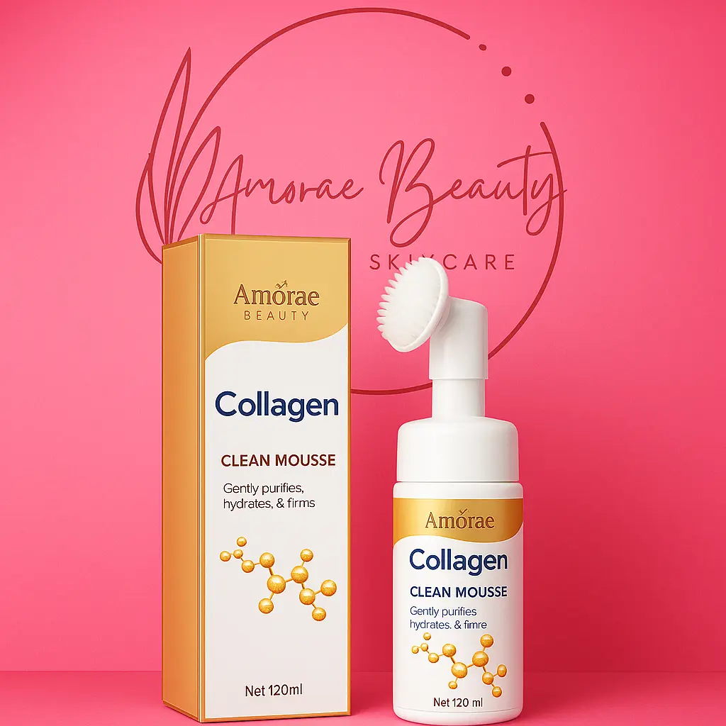 Collagen Clean Mousse – Paraben-Free Deep Cleansing & Firming Face Wash for All Skin Types Amorae Beauty
