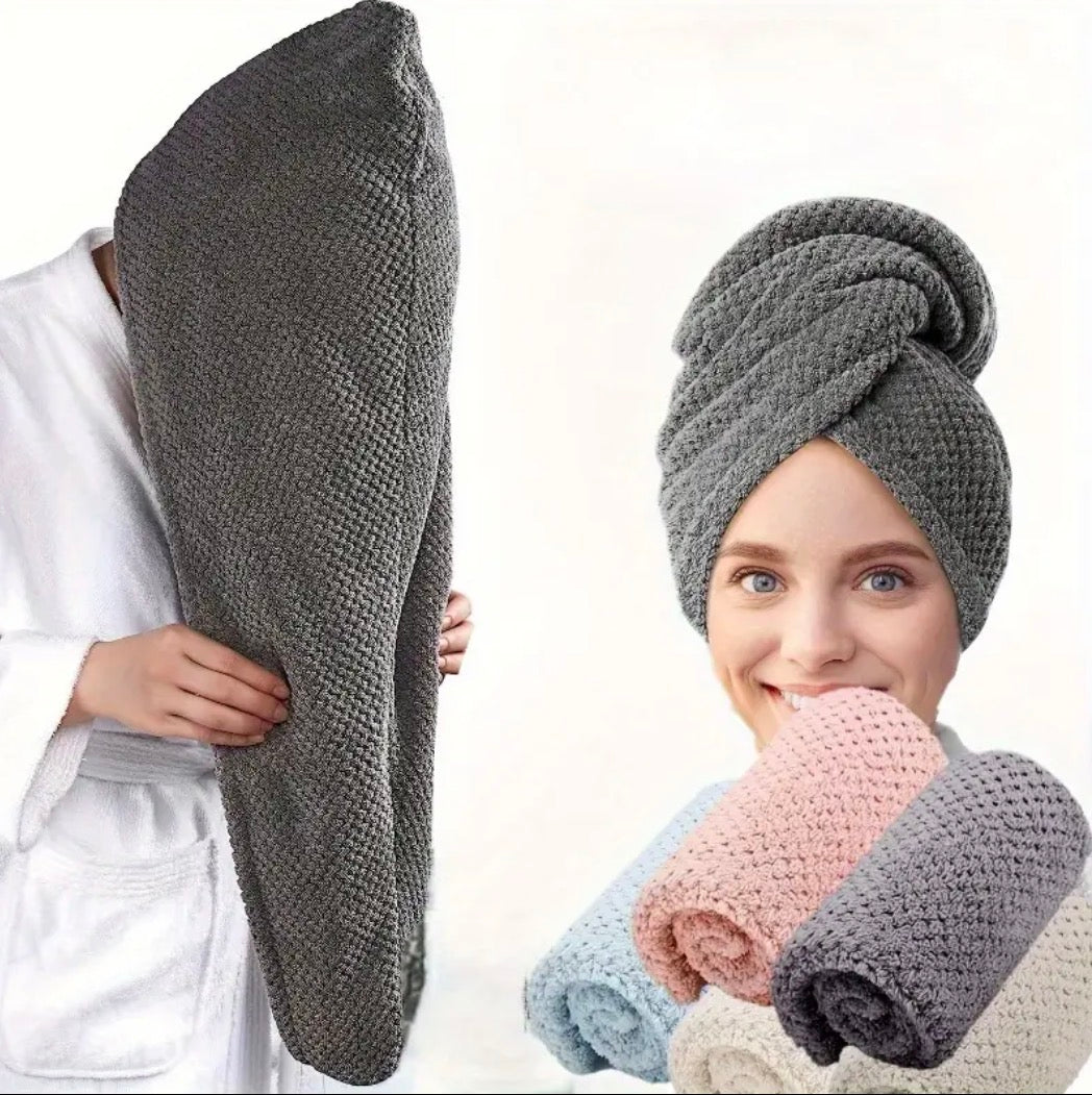 Quick-Dry Microfiber Hair Towel – Soft, Absorbent & Lightweight, 25×65cm