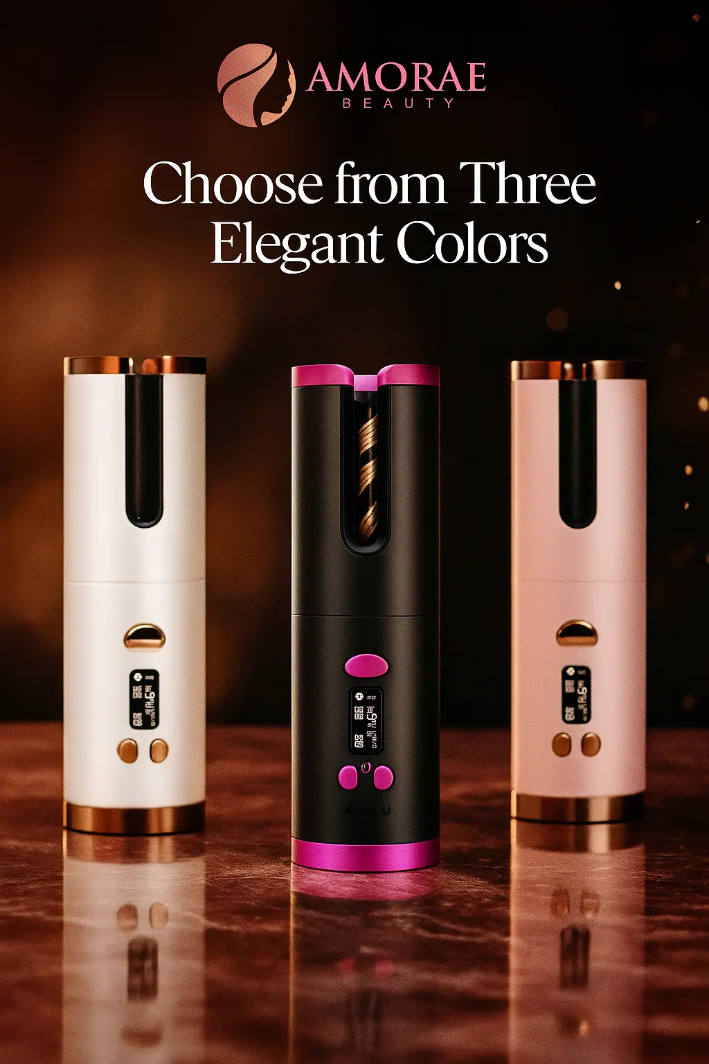 Amorae Beauty Cordless Automatic Hair Curler – Rapid Heating Amorae Beauty